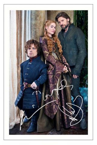 Peter Dinklage Lena Headey Coster - Waldau Game Of Thrones Signed Photo Print