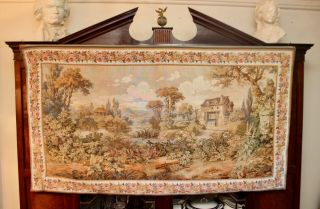 A Spectacular Large Aubusson Verdure Wall Tapestry 6 