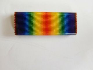 U.  S.  Navy & Marine Corps Wwi Victory Medal 1/2” Wolf Brown Plastic Coated Ribbon