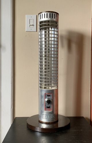 Northern Quartz Heater Mini Tower Box.  Vintage Faux Bois Sunbeam