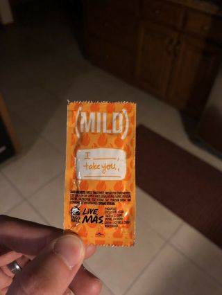 Empty Taco Bell Hot Sauce Packet -