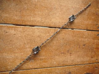 Stubbes Small Notched Corners Metal Plate - Antique Barbed Barb Bobbed Bob Wire
