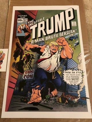 The Incapable Trump 1 Comic Poster Nycc 2018 Exclusive 1:100 Signed Cvr 2