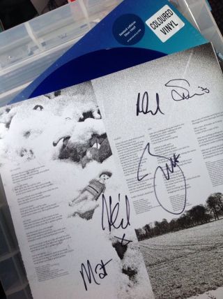 Suede The Blue Hour Hand Signed / Autographed Inner Sleeve Blue Vinyl