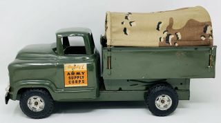 Vintage 50’s - 60’s Buddy L Army Supply Corps Gmc Toy Truck - Pressed Steel