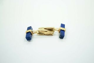 Vintage Cartier Lapis Lazuli 18k Gold Cufflinks 2