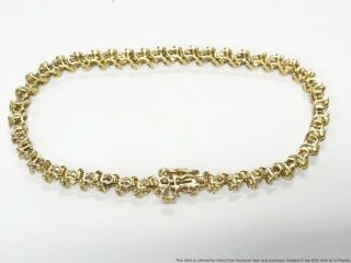 Approx 4ctw Diamond 14k Gold Bracelet S Link Tennis 11gr for Larger Wrist 7.  75in 3