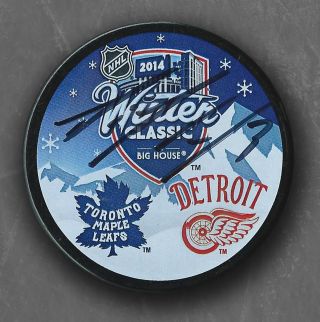 Dion Phaneuf Signed 2014 Winter Classic Puck Toronto Maple Leafs Autograph,