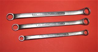 Craftsman 3 Pc Box Wrenches 3/8 Thru 5/8 " Coded Vv Made In Usa