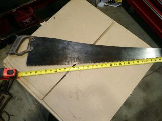 Vintage Cross Cut Saw Cast Iron Handle,  Post And Beam,  Carpentry Tools