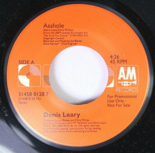 Pop Unplayed 45 Denis Leary - Asshole / Traditional Irish Folk Song On A & M Rec