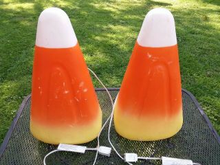 Vintage 17 " Union Products Candy Corn Blow Mold Halloween Thanksgiving 1995