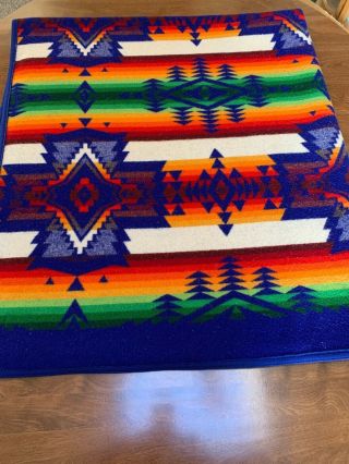 Pendleton Beaver State Indian Print Wool Blanket 76x64