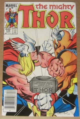 Thor 338 Nm - 9.  2.  Vs Beta Ray Bill.  Signed By Walt Simonson On Page 1 No