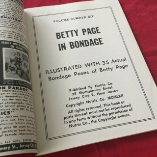 Vintage Betty Page In Bondage Volume 6 Illustrated with 35 Actual Photos - Betty 2