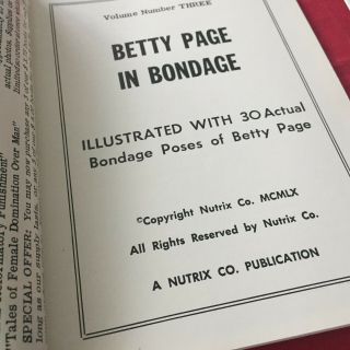 Vintage Betty Page In Bondage Volume 3 Illustrated with 30 Actual Photos - Betty 2