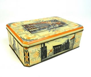 Rare 30s Tin Box Art Deco Metal Bauhaus Case Suprematism 1930