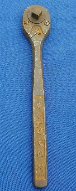 Plumb Plvmb 5449 1/2 " Drive Ratchet Socket Wrench Made In Usa Vintage