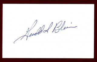 Gerald Blaine Secret Service For President John F.  Kennedy Signed 3x5 Card 15772