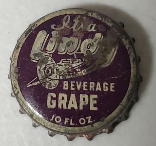 Lindy Grape Cork Lined Soda Bottle Cap; Boone,  Iowa; Bottled By Coca - Cola;