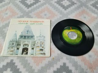 The Beatles George Harrison Apple 45 Record What Is Life,  1971 Picture Sleeve Ex
