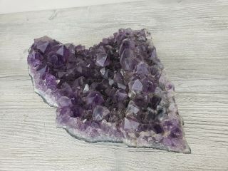 Amethyst Cluster Geode Crystal Quartz Cut Base Purple Amethyst Specimen 7.  5 Lbs