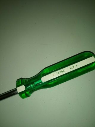 Vintage S - K Hand Tools 73003 Green and White 3 Phillips Head Screwdriver USA SK 2