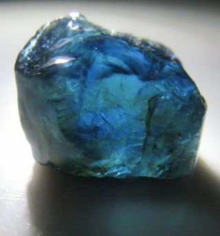 16.  87 Crt Sapphire Blue Tourmaline Crystal Rough E3