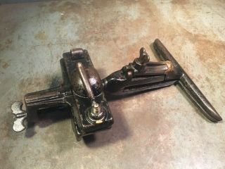 Vintage Saw Vise For Hand Saws Bench Mount Swiveling Clamp Woodwworking Tool