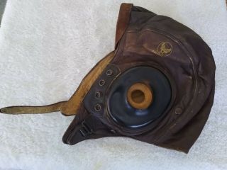 Vintage Wwii Us Army Air Force A.  F.  Type A - Ii 3189 Pilots Leather Helmet Xl