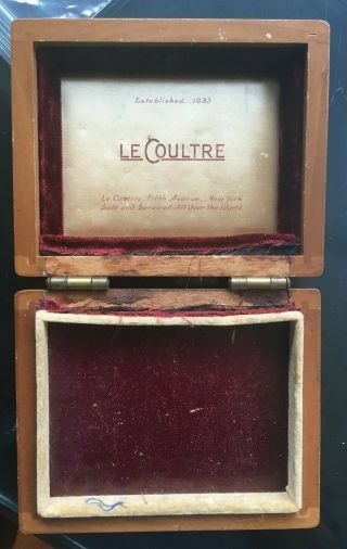 Rare Vintage Lecoultre Watch Box,  Personalized To Us Army Major
