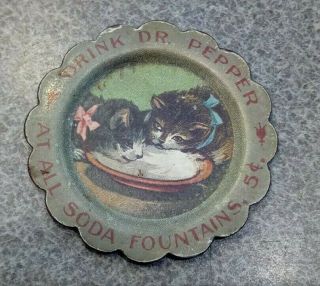 Antique Vintage Rare Dr.  Pepper Kittens Pin Tray
