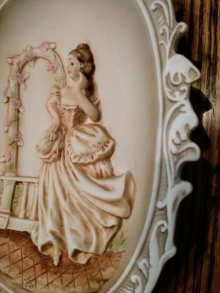 VTG LEFTON CHINA WALL PLAQUE - LABEL - HAND PAINTED - JAPAN EXCLUSIVE 2