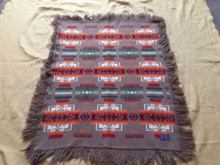 Vtg Pendleton Beaver State Southwestern Chief Joseph Wool Throw Blanket 32 X 41