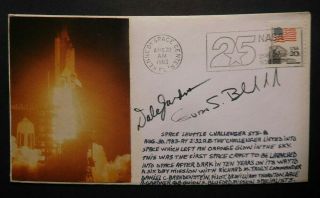 Fdc,  Nasa,  Sts - 8,  Challenger,  Launch Day,  Signed By Astronauts,  08/30/1983