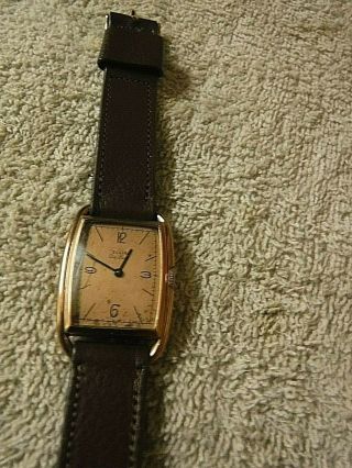 Vintage Elgin Rose Gold Wrist Watch Mens 40s G.  F