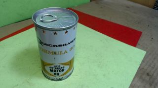 Vintage - Quicksilver Mercury - - Formula 50 Outboard Motor Oil Can - Bottom Opened