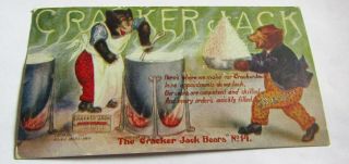 1907 Cracker Jack Bears Advertising Postcard 14 Making Cracker Jack