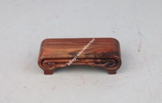 Chinese Red Hard Wood China Rosewood Carved 1 Set 2pc Samll Stand Display Base