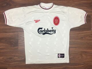 Vintage Reebok Liverpool 1996/1997 Football Away Shirt Jersey Trikot Mens Me