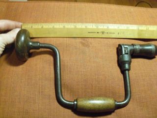 Vintage Stanley Sweetheart " No.  965 - 10 In.  " Ratcheting Auger Bit Brace Drill - Usa