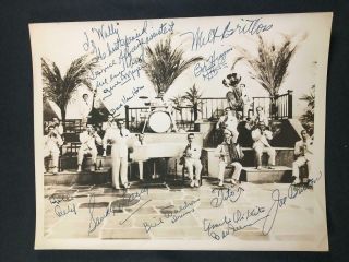1940s Autographed Orchestra Big Band Uso Ww2 Tour Old Signed Photo A70