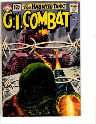Gi Combat 92 Vg/fn Dc Comic Book Feat.  Haunted Tank War Navy Air Force J207