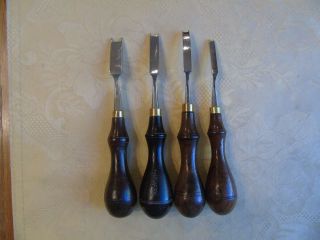 Vintage Leather Tools,  4 C S Osborne French Edger ' s 2,  3,  4,  5, 3
