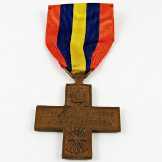 Vintage 1936 - 1939 Italian Spanish Civil War Campaign Commemorative Cross Medal