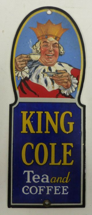 Vintage King Cole Tea & Coffee Porcelain Sign