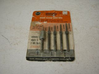 Vintage Sears Craftsman Wood Screw Pilot Bits 4203,  Countersink,  Counterbore