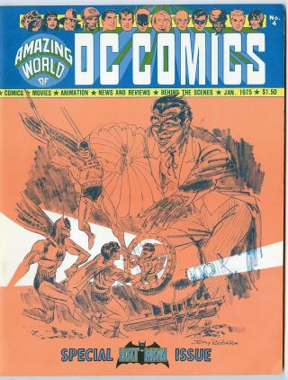 World Of Dc Comics 4 Vf/nm 9.  0 White Pages Prozine Dc 1975 No Resv