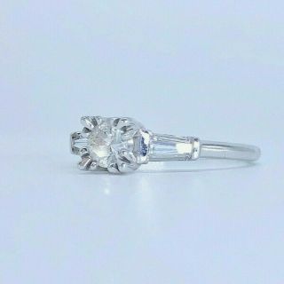 Vintage Art Deco Platinum Diamond Engagement Ring 2