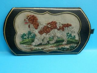 A Early 19thc Regency Period Hand Sewn " Dog " Visiting Card Case
